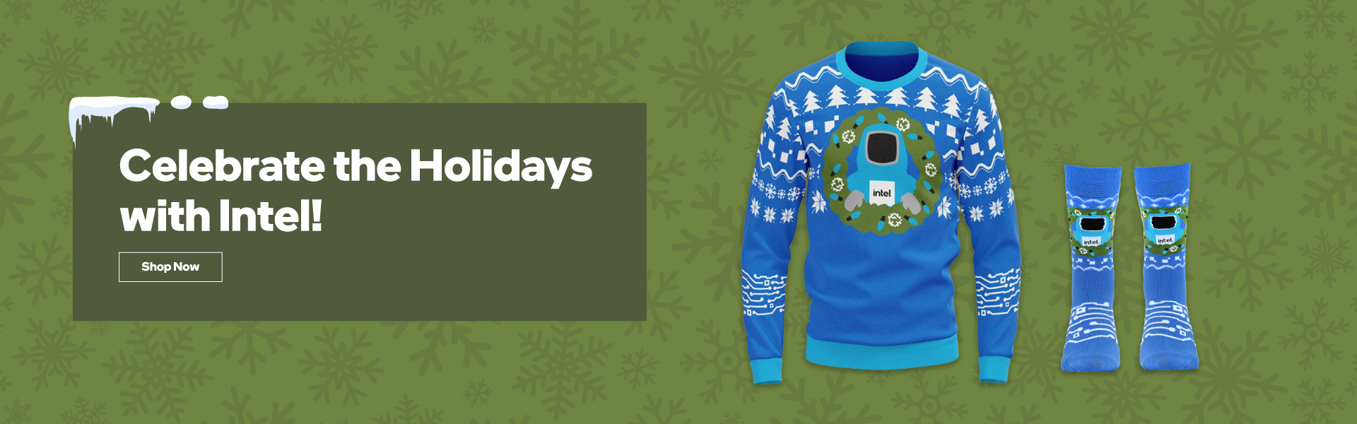 Intel holiday banner.